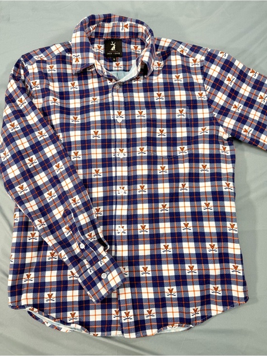Other - Men's University of Virginia Blue Plaid Button-Up Shirt